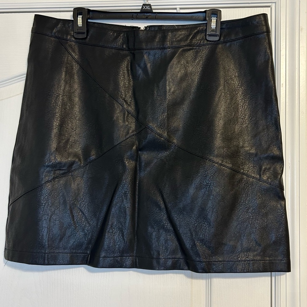 Zeagoo Faux Leather Skirt